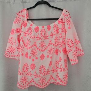 Lilly Pulitzer Eyelet Off the Shoulder Top